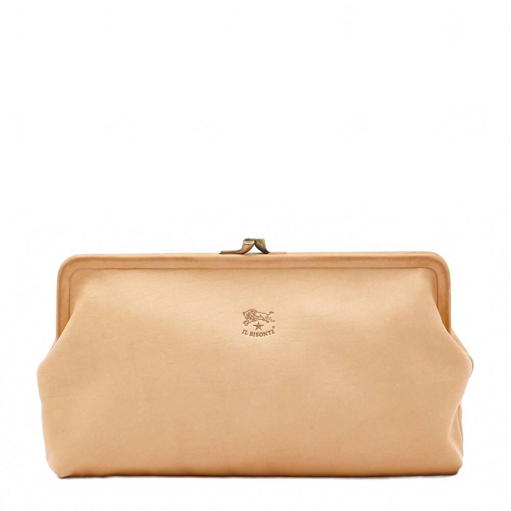 NEW IL BISONTE women's manuela clutch bag in cream